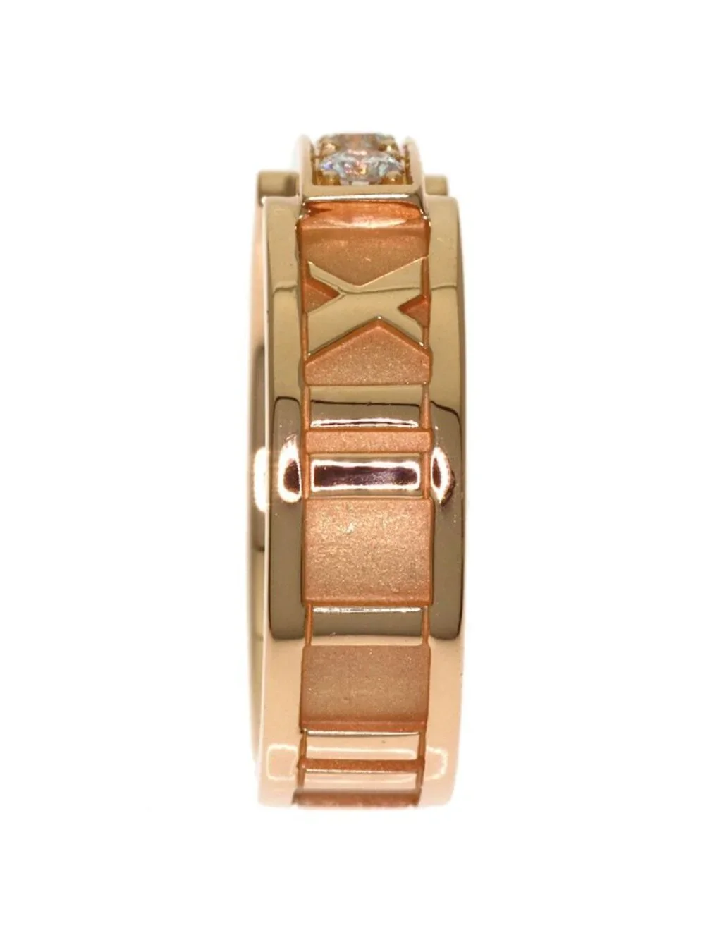 Tiffany & Co Atlas Diamond Ring 18K Pink Gold